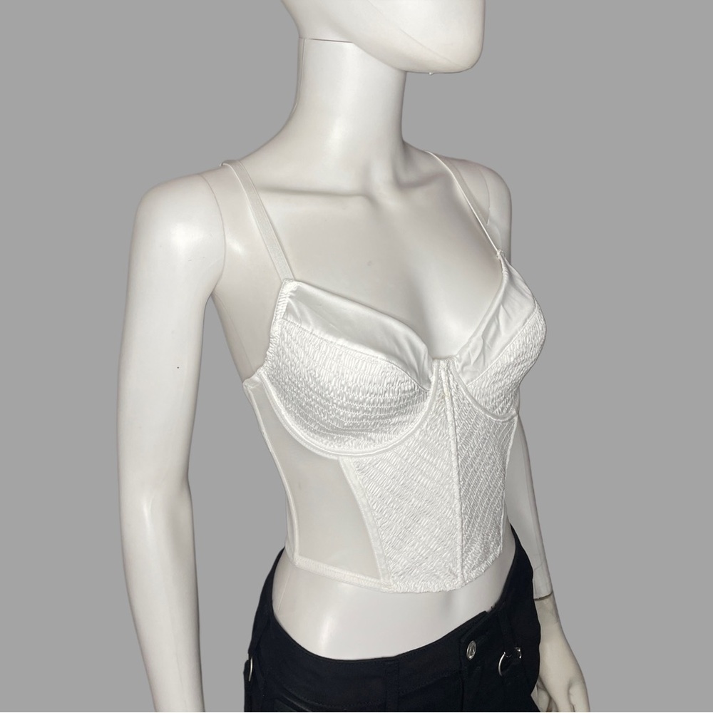 Sheer‎ Lace White Corset Top - Picture 2 of 5